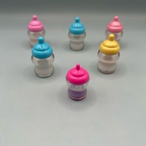 6pcs Baby Bottle Accessories Play House Toys Miniature Disappearing Milk Lot